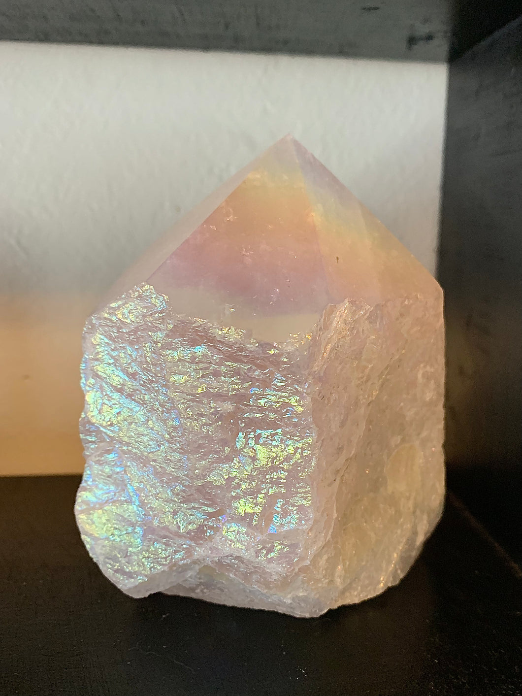 Angel Aura Rose Quartz Point